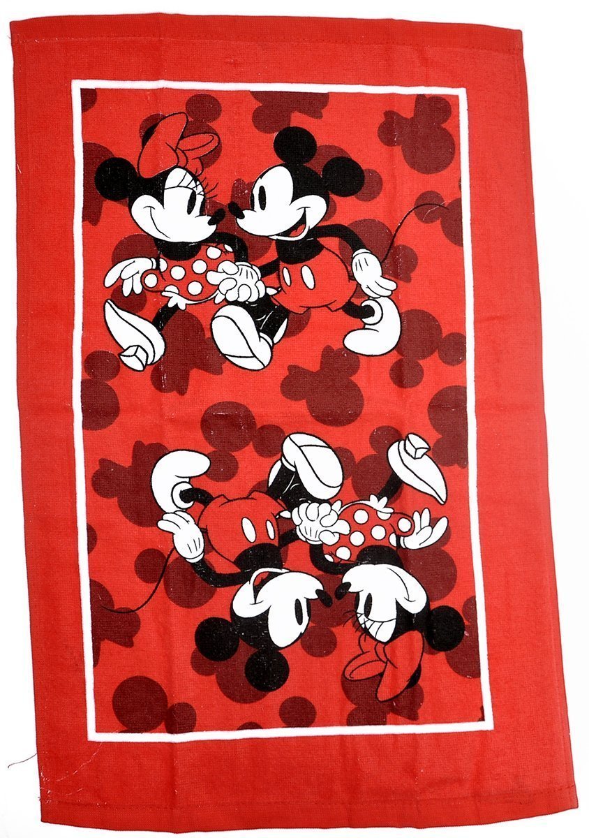 Disney Oven Mitt Pot Holder & Dish Towel 3 pc Kitchen Set (Mickey Minnie Red)