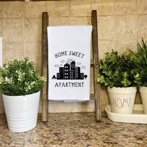 WCGXKO Funny Dish Towel Home Sweet Apartment Kitchen Towel Sweet Housewarming Gift New Apartment Gifts Decor (Sweet Apartment)