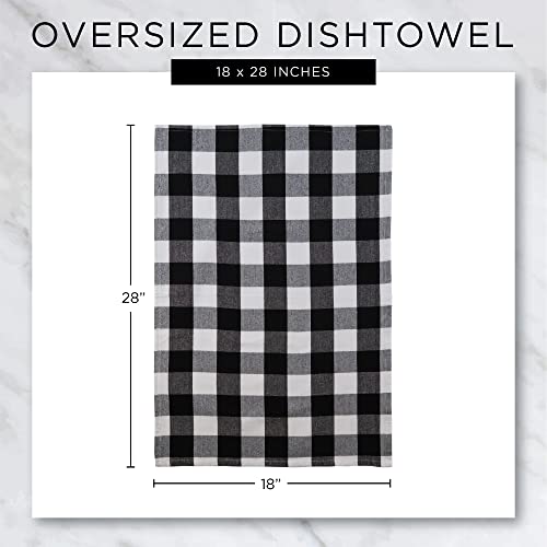 DII Everyday Kitchen, Urban Stripe & Basic Dishtowels, 18x28, Sage, 4 Piece