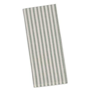 DII Everyday Kitchen, Urban Stripe & Basic Dishtowels, 18x28, Sage, 4 Piece