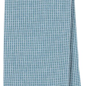 KAF Home Set of 4 Centerband and Waffle Flat Kitchen Towels | 18 x 28 Inch Absorbent, Durable, Soft, and Beautiful Kitchen Towels | Perfect for Messes and Drying Dishes - Teal