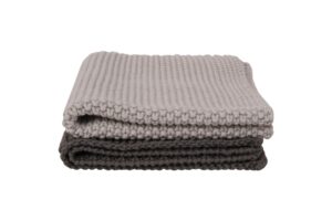 square cotton knit dish cloths (set of 2 pieces)