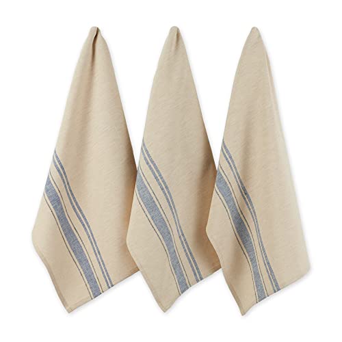 DII French Stripe, Kitchen Collection, Nautical BlueDishtowel Set, 3 Count