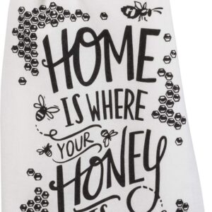 Primitives by Kathy 35506 LOL Made You Smile Dish Towel, 28 x 28-Inches, Honey is Where Your Honey is