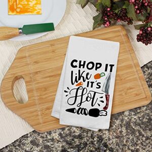 KamaLove Funny Kitchen Towels, Dishcloths Sets of 4.Best Housewarming Gifts, Funny Dish Towels, Cute Kitchen Towels.New Home Housewarming Gifts, Funny Sayings Towels, Decorative Tea Towels (Color)