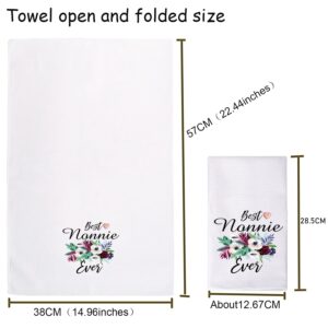 TSOTMO Nonnie Kitchen Towel Best Nonnie Ever Gift Grandmother Kitchen Towel Nonnie Gift (Nonnie Towel)