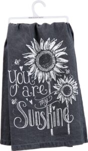 primitives by kathy chalk dish towel, 28" x 28", you are my sunshine