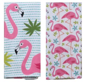 kay dee designs 2 piece flamingo kitchen bundle - 2 dual purpose towels