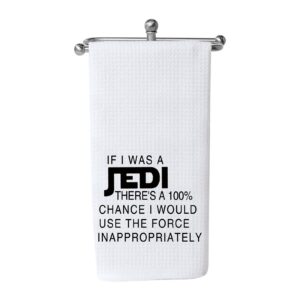 wcgxko funny movie inspired kitchen home decor hostess gift flour sack towel dish towel hand towel (if i was a jedi)