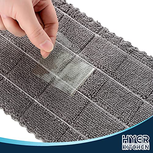 HYER KITCHEN Microfiber Kitchen Dish Cloths, Super Soft Absorbent Lint Free Microfiber Dish Towels, Pack of 12, Grey