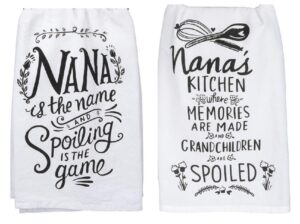 primitives by kathy nana towel set - nana is the name spoiling and nana's kitchen where memories