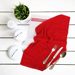 Utopia Towels 12 Pack Kitchen Towels, 15 x 25 Inches Cotton Dish Towels, Tea Towels and Bar Towels (Red)