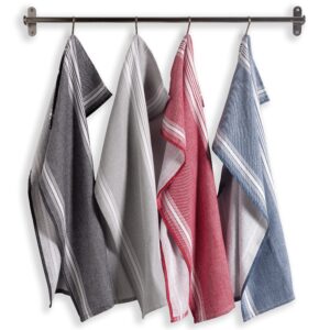 KAF Home Strada Reversible Kitchen Towel - Set of 6, Oversized 20 x 30 Inch, 100% Cotton Dish Towels - Made in Turkey