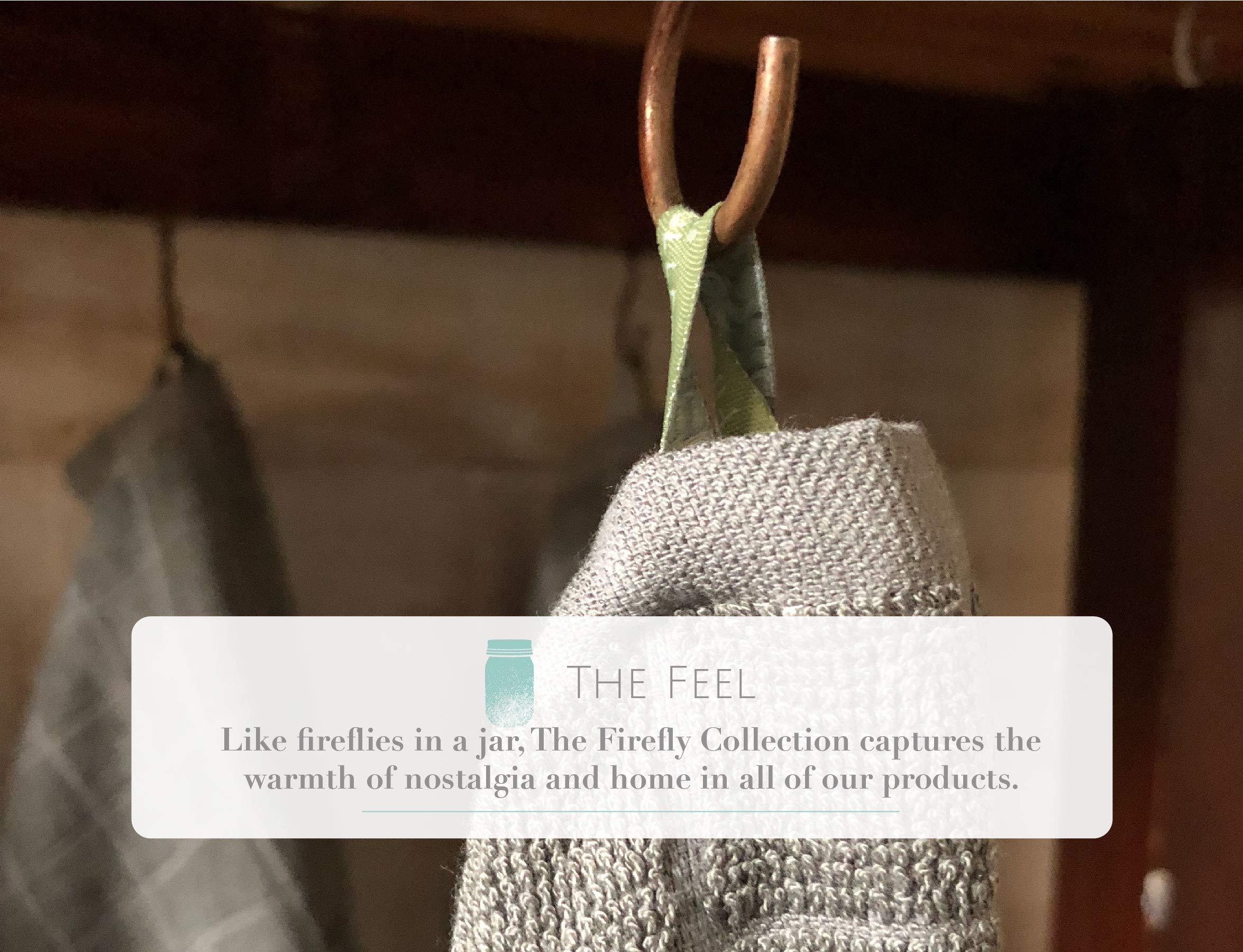 THE FIREFLY COLLECTION Kitchen Towel Set, 4pk - Lightweight, Ultra Absorbent Kitchen Towels Perfect for Your Wiping, Cleaning & Drying Needs with Soft, Sustainable Fibers - Granite Grey