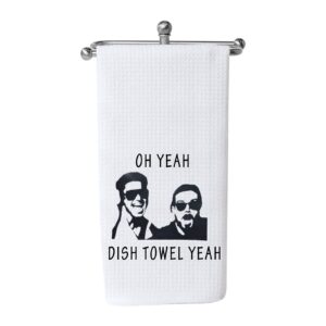 wcgxko funny music pun decorative flour sack dish towel oh yeah dish towel yeah kitchen towels tea towel (dish towel yeah)
