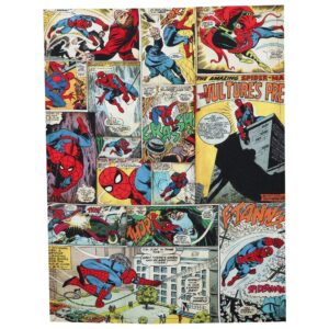 Marvel Spider-Man Retro Comic Book Style Kitchen Dish Towel and Pot Holder Set Multicolored