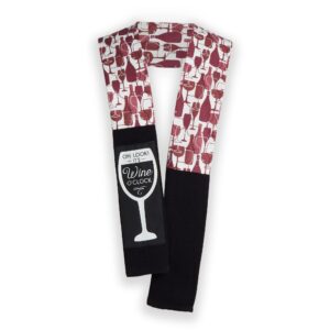 demdaco it's wine o'clock extra long cotton blend over the shoulder kitchen towel boa