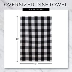 DII Basic Solid Dishtowel Collection Cotton Flat Woven, Small Set, 18x28, White, 6 Piece