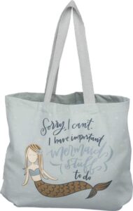 primitives by kathy double-sided tote bag, large, important mermaid