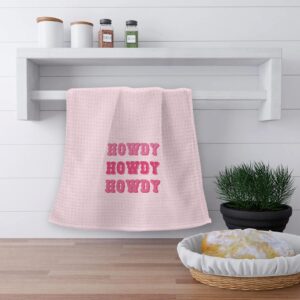 OHSUL Preppy Bathroom Decor, Kitchen Towels Pink, Pink Kitchen Towels Hand Dish Towels, Hot Pink Bathroom Accessories Pink Bathroom Decor, Pink Kitchen Decor, Pink Cowgirl Decor