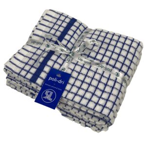 poli-dri kitchen tea towels by samuel lamont and sons (blue, 3 pack)