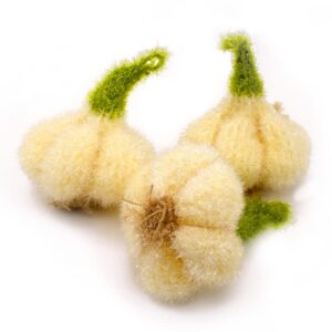 the ohhu non-scratch double layered crochet scrubbies collection dish wash cloth dish sponge (elephant garlic)