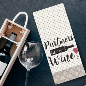 Jolitee 15x25” Wine Lovers Towel – Humorous Wine Sayings, Funny Kitchen Linens, Unique Tea & Hand Towels for Adult Humor, Perfect for Wine Enthusiasts