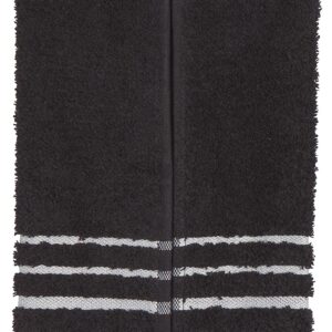Now Designs Terry Cotton Hang Up Kitchen Towels With Magnetic Snap Black Set of 2