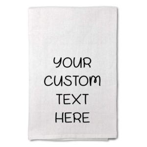 style in print custom decor flour kitchen towels personalized text cleaning supplies dish white