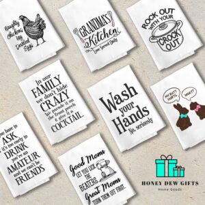 Honey Dew Gifts, The Best Wines are The Ones We Drink with Friends, Funny Wine Themed Kitchen Towels, Flour Sack Cotton Multi-Purpose TowelÂ