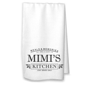 the creating studio mimi's kitchen towel, kitchen towel, personalized gift for mimi, gift from grandkids