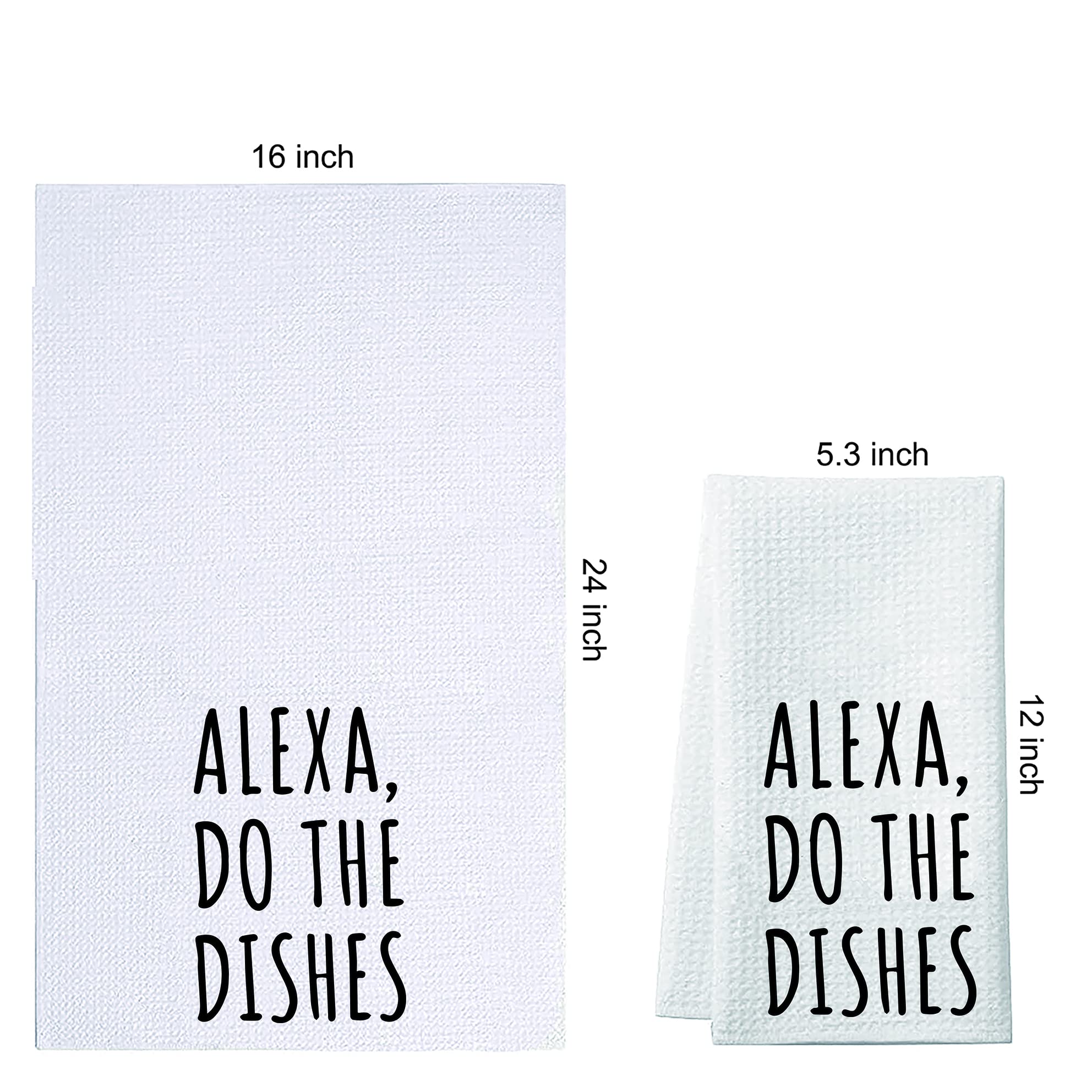 YouFangworkshop Alexa Do The Dishes Funny Kitchen Towels, Flour Sack Towel, Funny Hand Towel for Bathroom Kitchen Hostess Housewarming