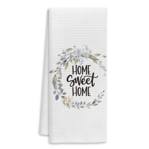 Voatok Home Sweet Home Garland Bath Towel,Family Sweet Gifts Decorative Towel,New Home Housewarming Decor,Mom Gifts