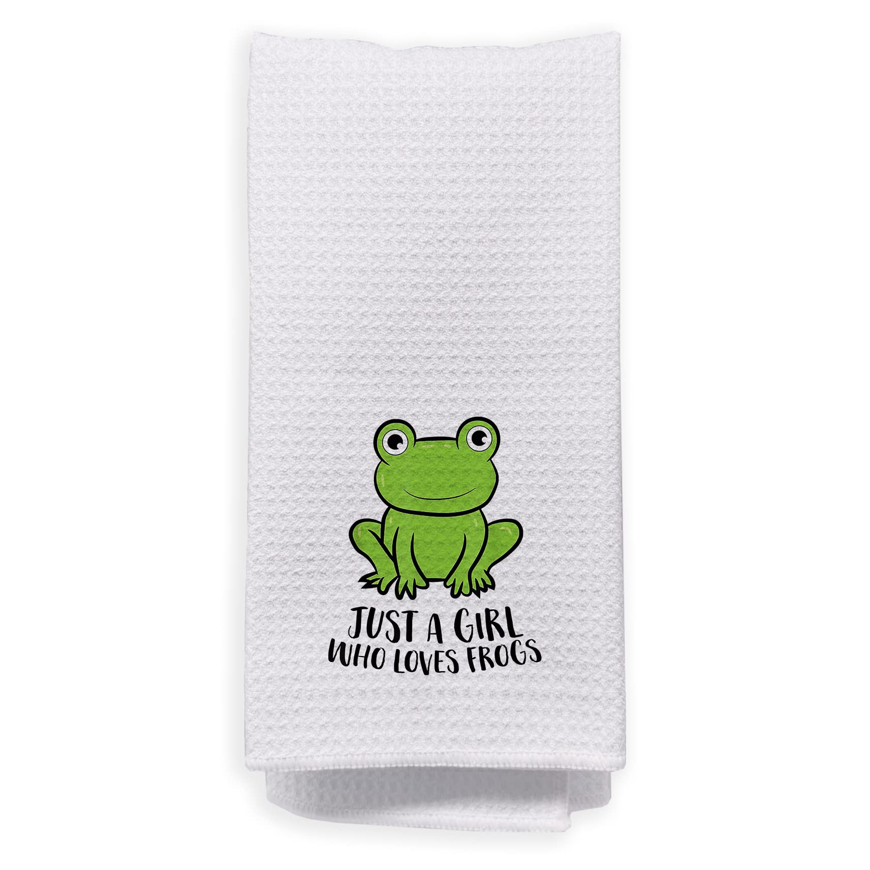 NEGIGA Just a Girl Who Loves Frogs Kitchen Towels 16x24, Frog Towel, Frog Gifts for Frog Lovers Girls Women, Frog Kitchen Towels, Frog Bathroom Kitchen Decor Accessories