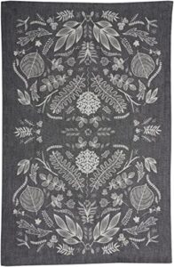 now designs chambray laurel printed kitchen towel, 18x28 inches
