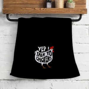 OHSUL Yep I Talk to Chickens Highly Absorbent Kitchen Towels Dish Towels Dish Cloth,Funny Chicken Hand Towels Tea Towel for Bathroom Kitchen Decor,Chicken Lovers Farm Women Girls Gifts