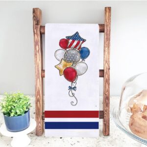 Secarond 4th of July Patriotic Kitchen Dish Towels 18 x 28 Inch Set of 2,Memorial Day Tea Towels Dish Cloth for Cooking Baking