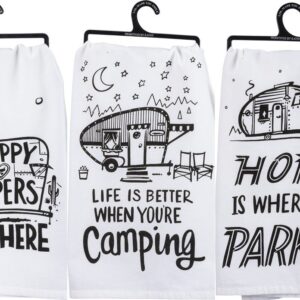 Primitives by Kathy Kitchen Towel Bundle - Happy Campers, Park It, Better Camping