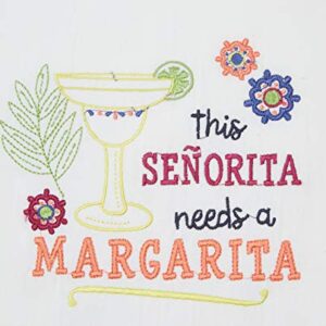 Aunt Martha's Dirty Laundry Senorita Needs a Margarita Flour Sack Dish Towel Small