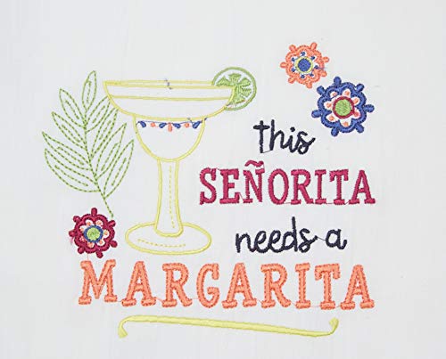 Aunt Martha's Dirty Laundry Senorita Needs a Margarita Flour Sack Dish Towel Small