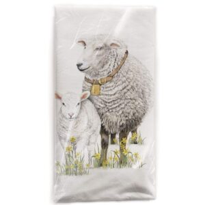 mary lake-thompson spring sheep cotton flour sack dish towel