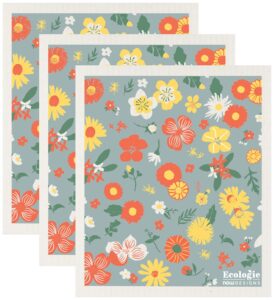 ecologie by danica flowers of month swedish dishcloths, set of 3