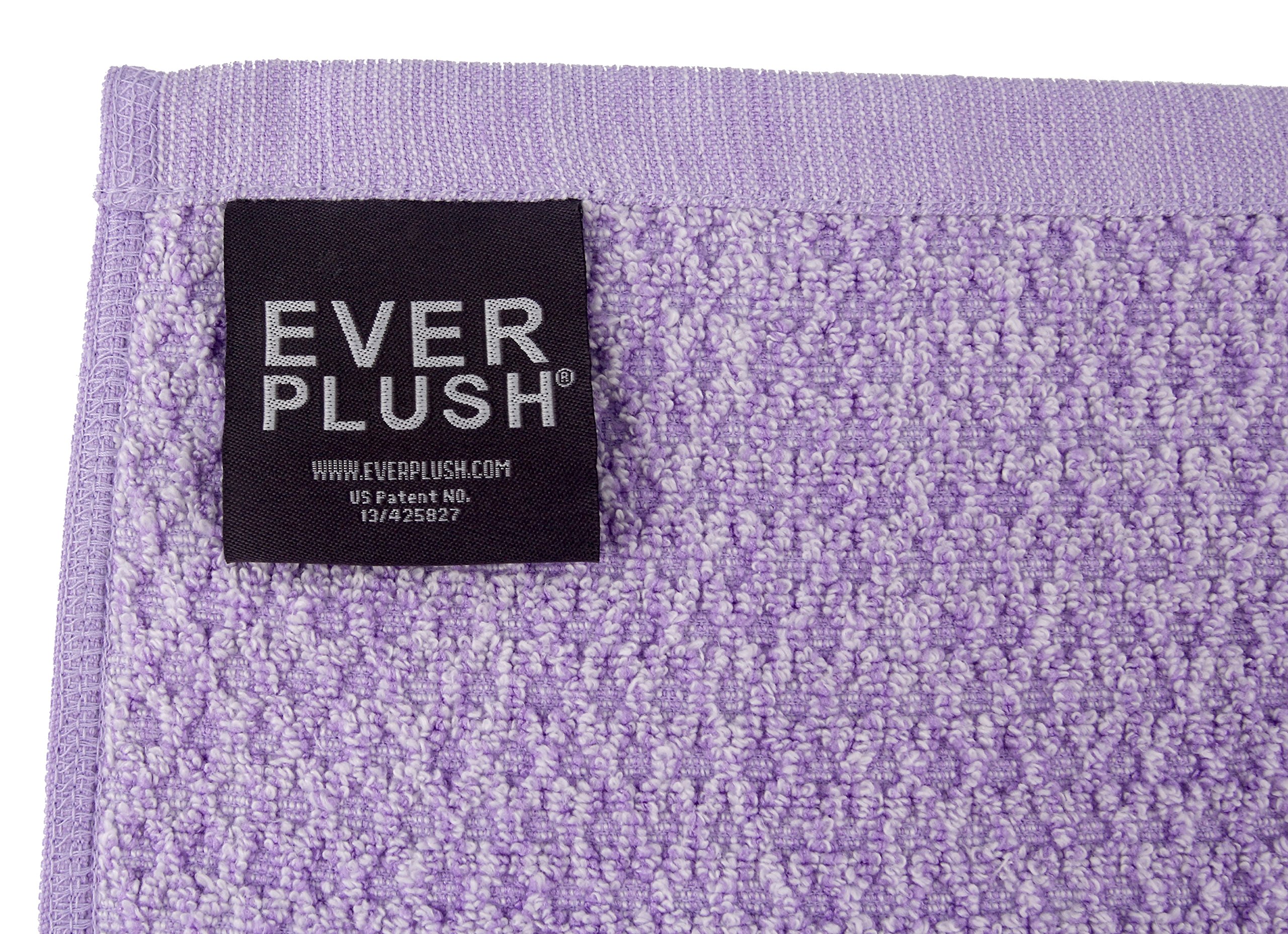 Everplush Diamond Jacquard Washcloth 6 Piece in Lavender