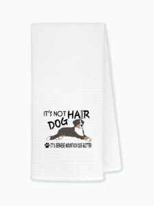it's not dog hair it's bernese mountain dog glitter kitchen towels dishcloths 24"x16",funny puppy dog dish towels bath towels hand towels,gifts for dog lovers girls women,bernese mountain dog mom gift
