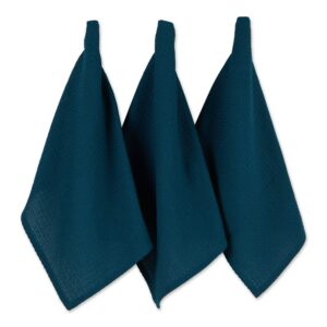 dii recycled cotton kitchen collection dishtowel set, 18x26, teal, 6 piece