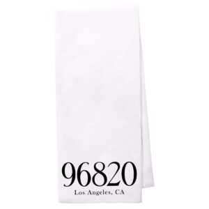 zexpa apparel personalized tea towel flour sack towels customized zip code and address cloths