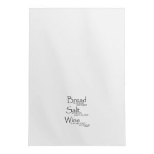 Bread Salt Wine Housewarming Gift For Women Wonderful Life Quote Bread Salt Wine Decorative Kitchen Tea Towel White