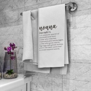 Dibor Nonna Definition Kitchen Towels Dish Towels Dishcloth,Nonna Grandma Appreciation Decorative Absorbent Drying Cloth Hand Towels Tea Towels for Bathroom Kitchen,Grandma Birthday