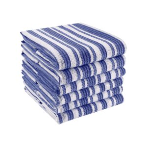 lfh home reusable cotton kitchen dish towels bar towels tea towels - highly absorbent premium quality towels for kitchen counter washing drying dishes and household items -18x28 inch - navy
