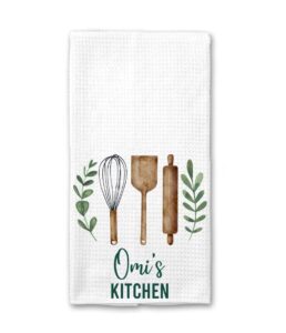 dianddesigngift omi's kitchen towel - tea towel kitchen decor - omi's kitchen soft and absorbent kitchen tea towel - decorations house towel - kitchen dish towel omi's birthday gift